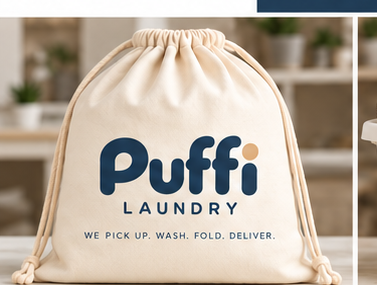 Puffi Laundry branded laundry bag